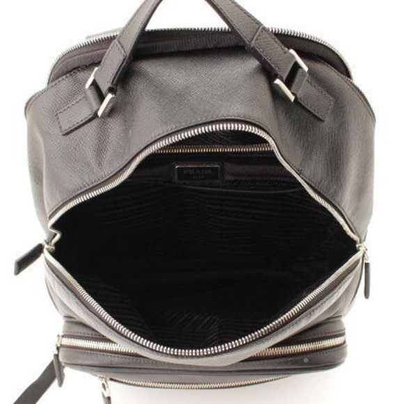 Prada Saffiano Rucksack Backpack Black - Picture 5 of 10